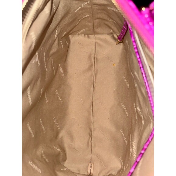 Brahmin DEEP FUSCHIA Large Duxbury Satchel w/ Veronica Wallet FIRM PRICE - Picture 4 of 5